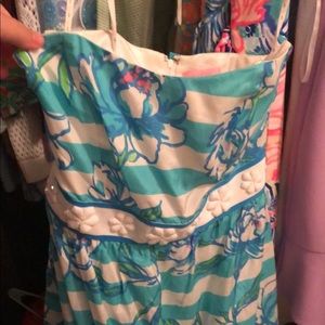 Strapless Silk Lilly Pulitzer Dress
